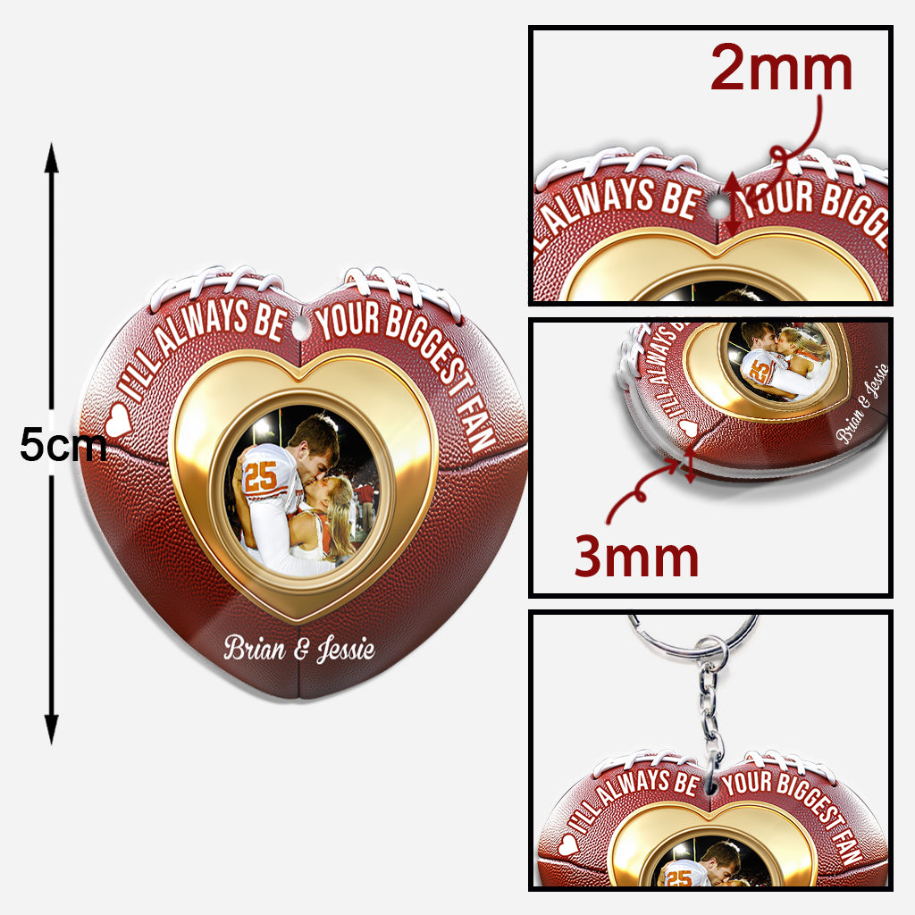 Your Biggest Fan - Personalized Football Keychain