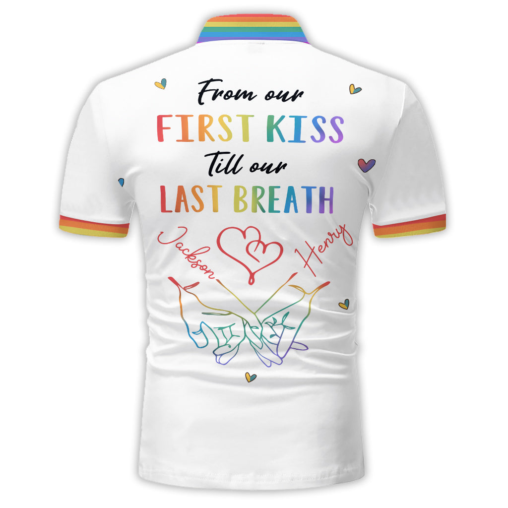 Ich halte zu dir – Personalisiertes LGBT-Unterstützungs-Poloshirt