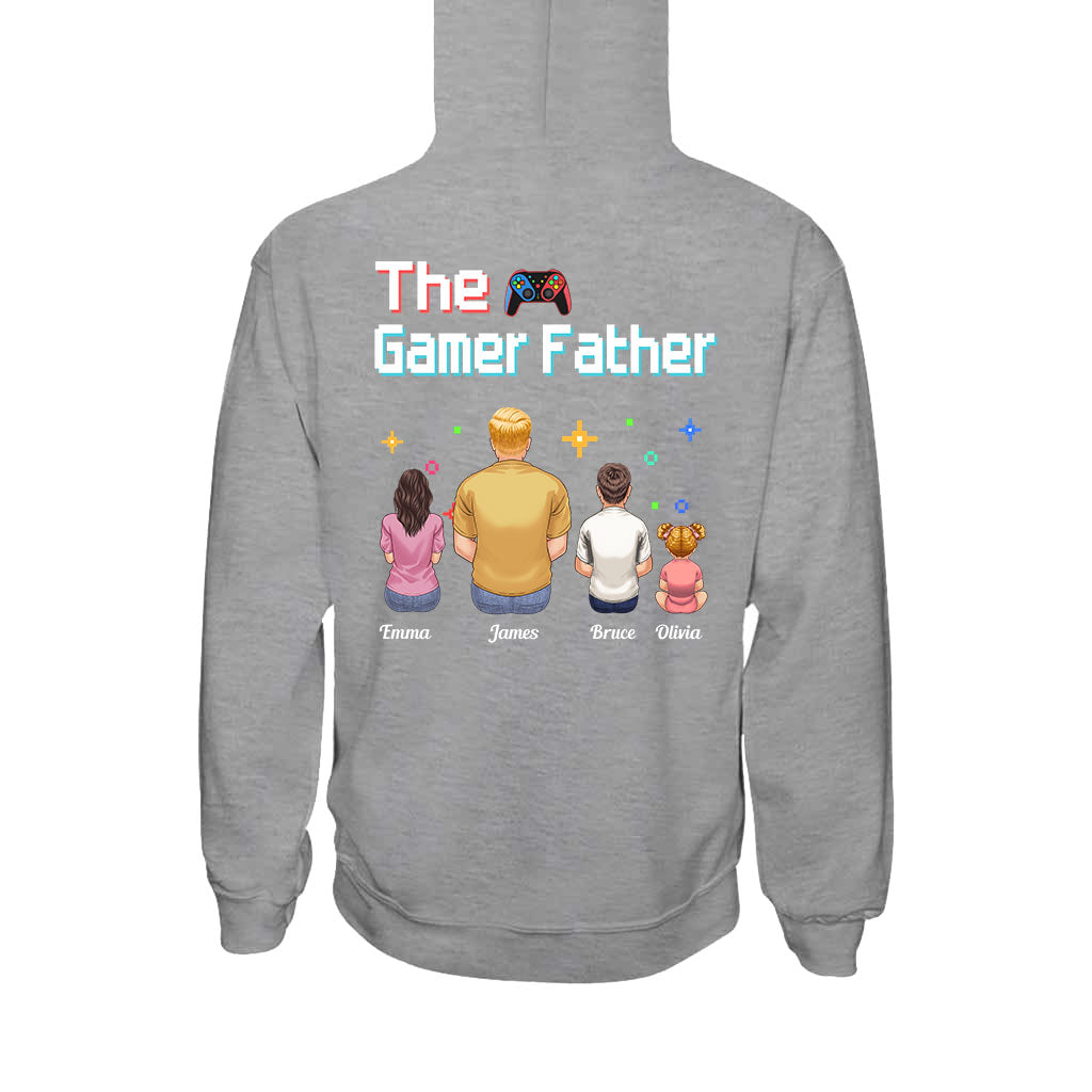 Der Gamer-Papa – Gaming-Vater für jeden Titel – Personalisiertes Videospiel-T-Shirt und Hoodie