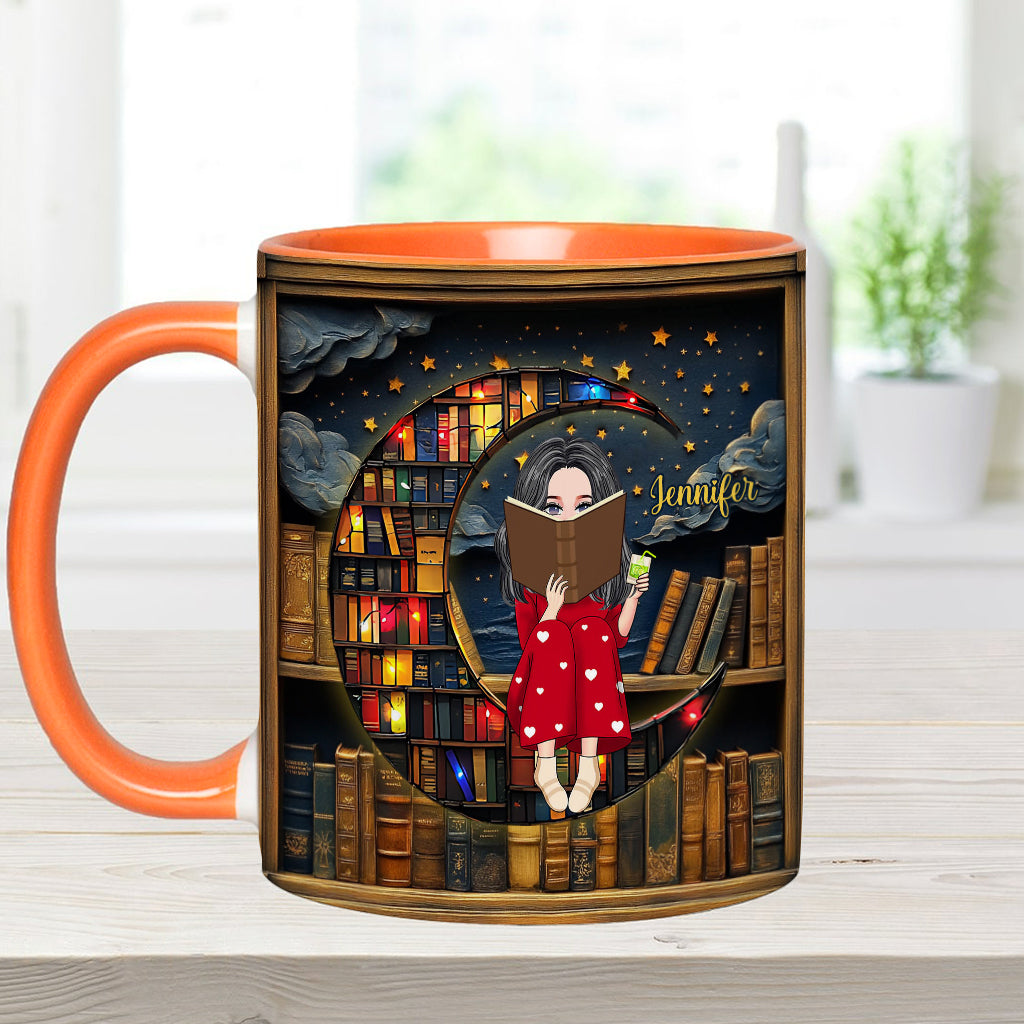 Einfach ein Mädchen, das Bücher liebt – personalisierte Tasse mit Buchmotiv