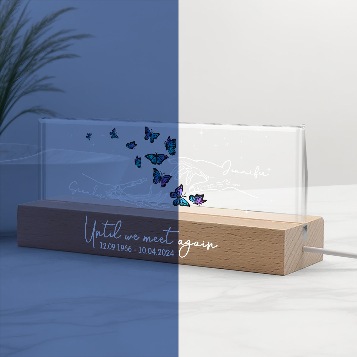 Bis wir uns wiedersehen – Personalisierte Gedenk-LED-Nachtleuchte