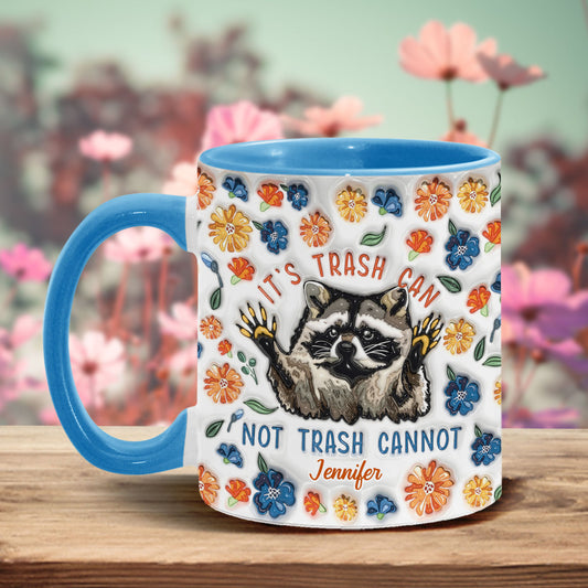 Lustiger Motivationsbecher mit Waschbär-Motiv – personalisierte Tasse mit Waschbär-Akzent