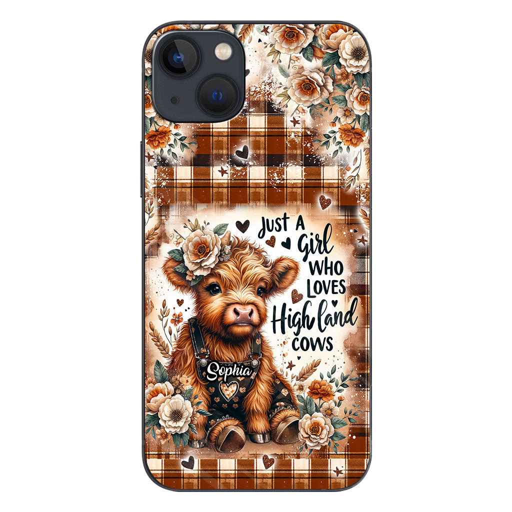 Just A Girl Who Loves Highland Cow - Personalisierte Handyhülle