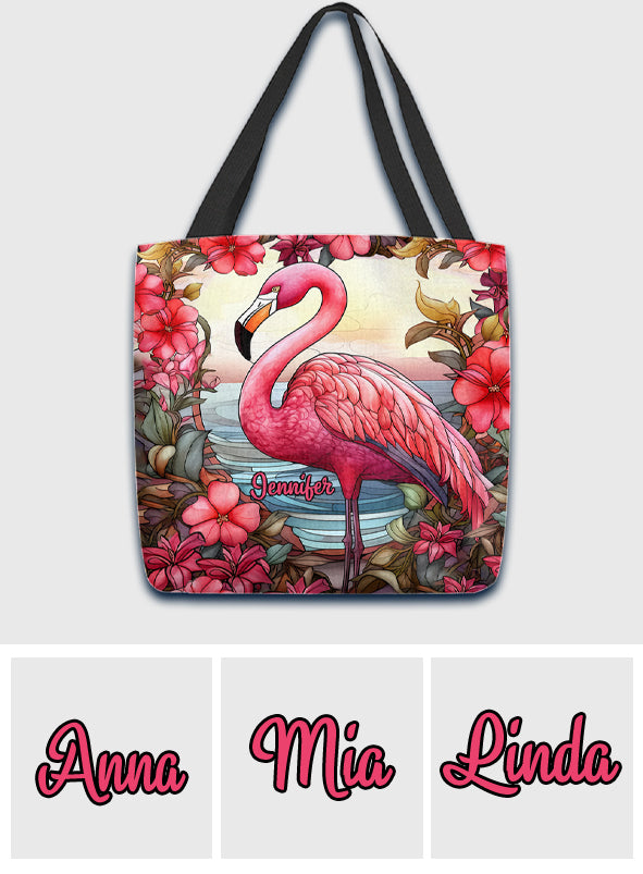 Flamingos lieben – Personalisierte Flamingo-Tragetasche