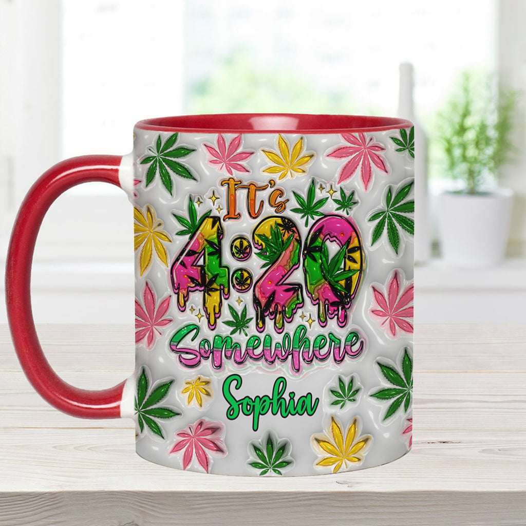 It's 4:20 Somewhere - Personalized Weed Accent Mug