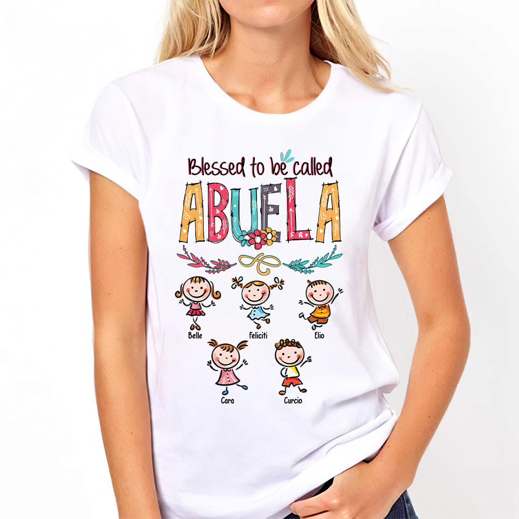 Dios Me Regaló Dos Títulos – Personalisiertes Oma-T-Shirt und Kapuzenpullover