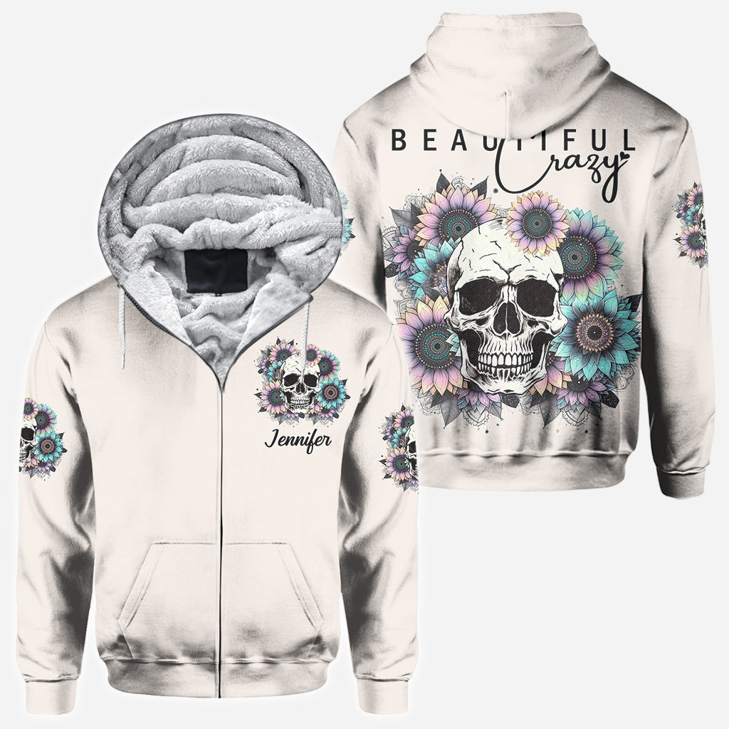Wunderschön verrückt – personalisiertes Totenkopf-Shirt