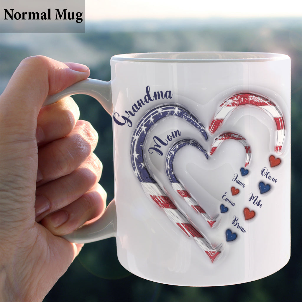 4. Juli – Omas Herzen – Personalisierte Oma-Tasse