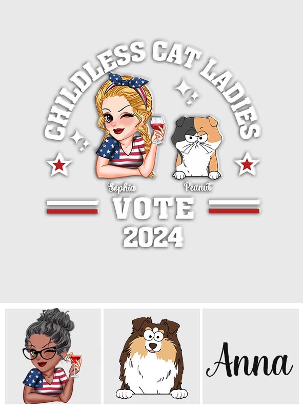 Childless Cat Ladies - Personalized Cat Decal Full