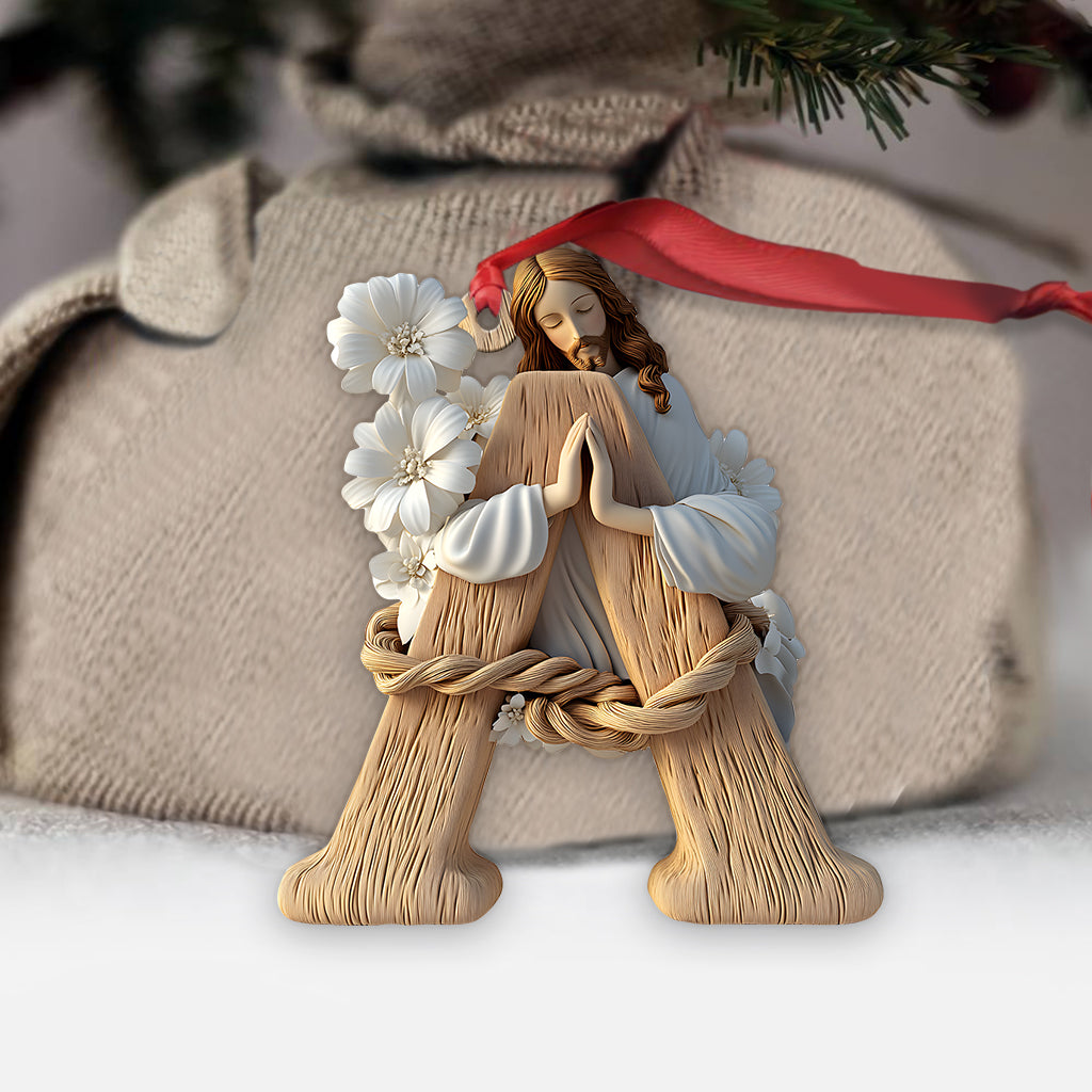 Stechpalmen-Buchstabenornament – ​​Personalisierter christlicher Schmuck