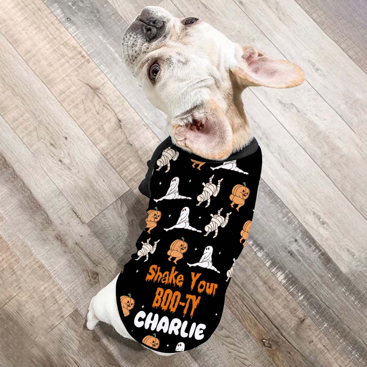 Schüttel deinen Po – personalisiertes Hunde-Shirt