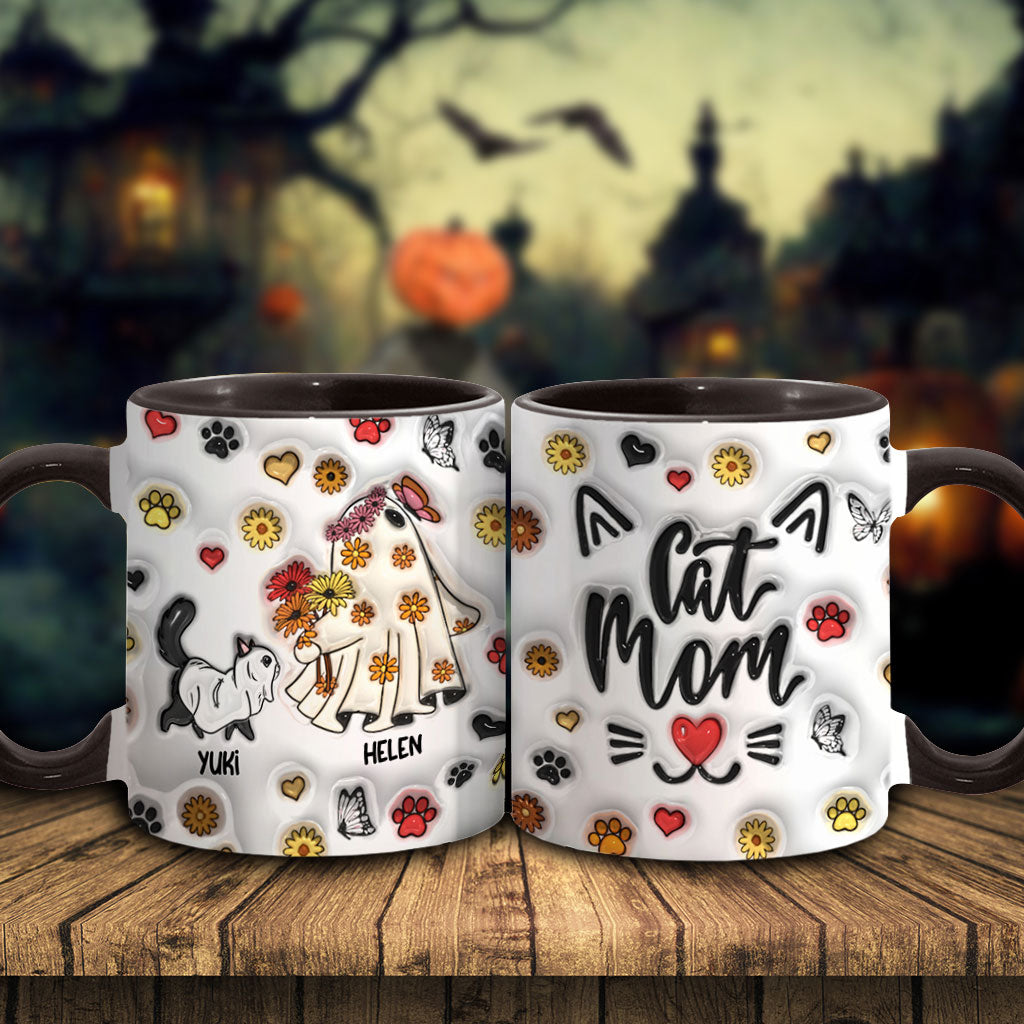 Cute Ghosts - Personalized Cat Accent Mug