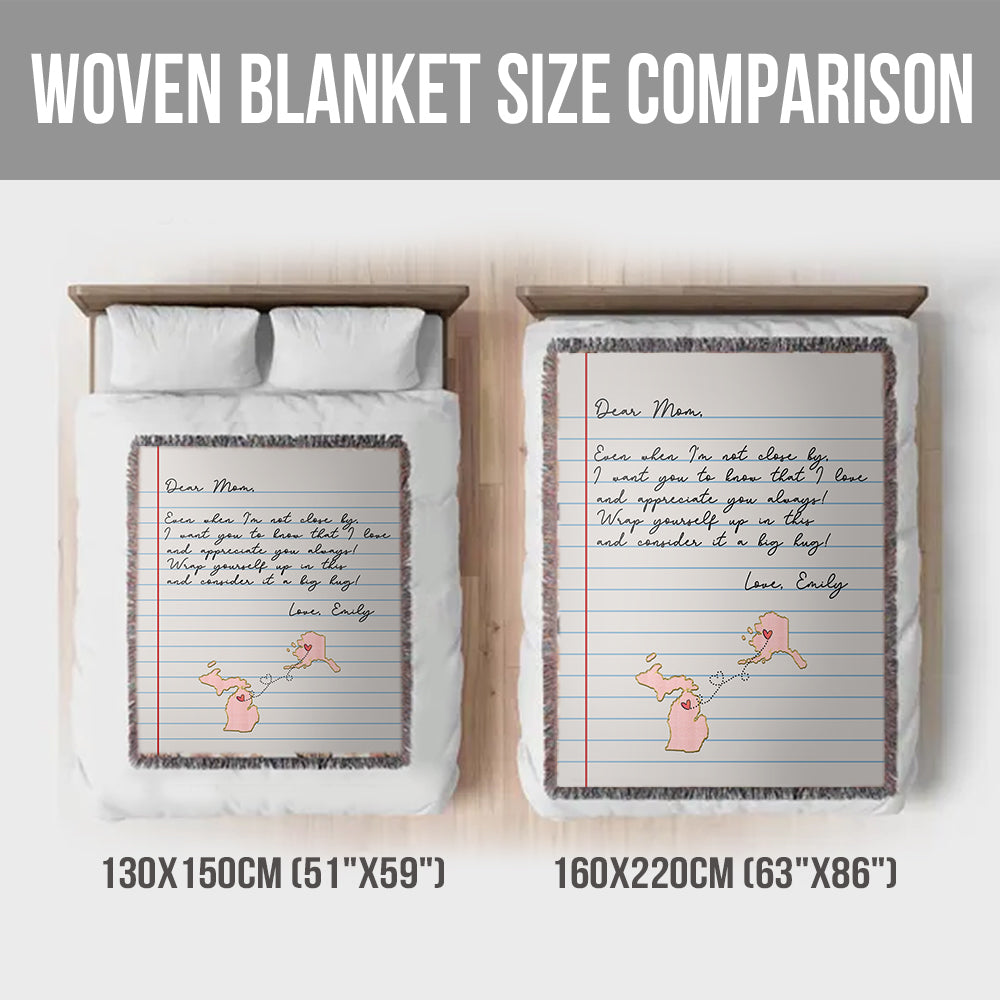 Liebe Mama, Brief – Personalisierte Mutterdecke