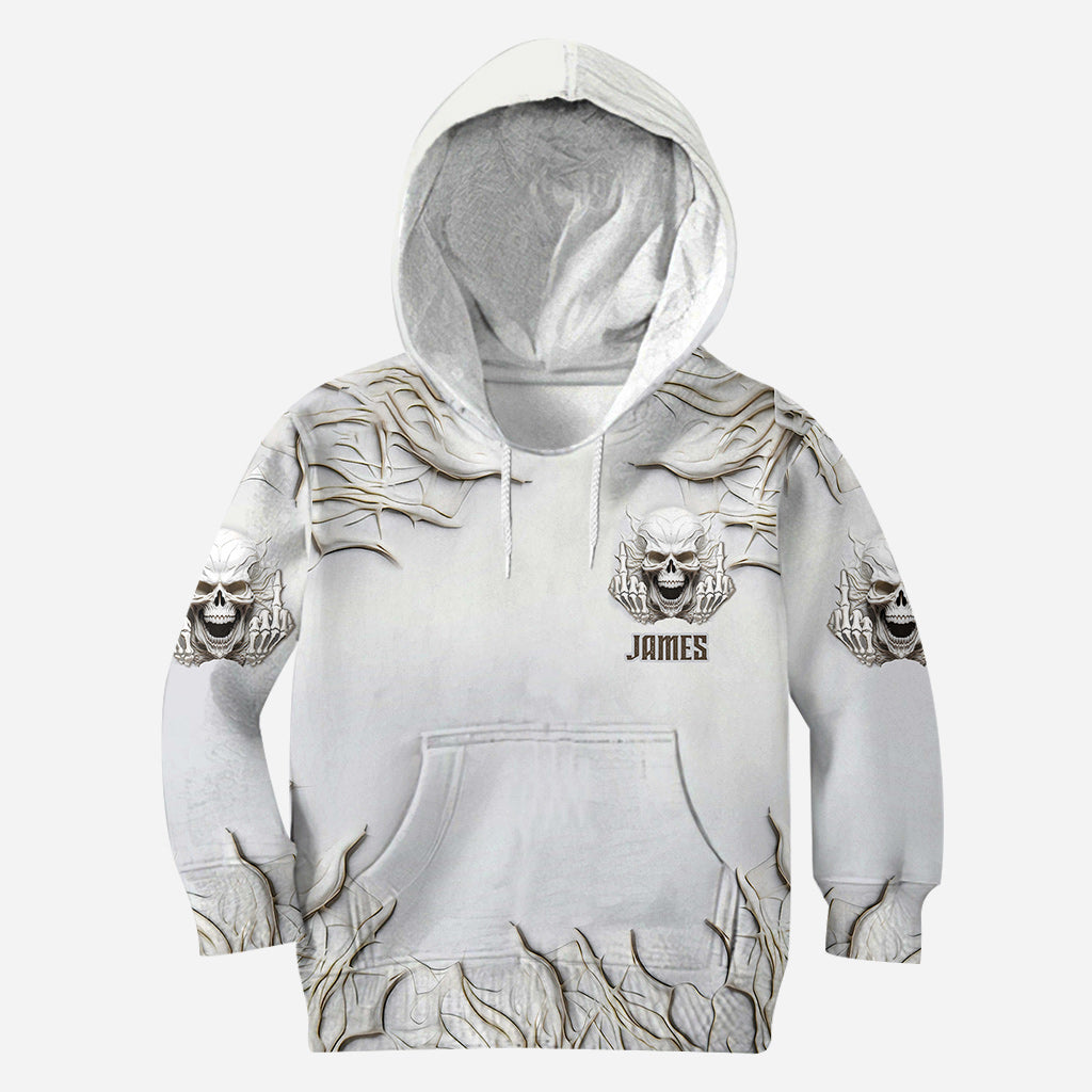 Sarkasmus Weißer Totenkopf - Personalisiertes Totenkopf-Shirt