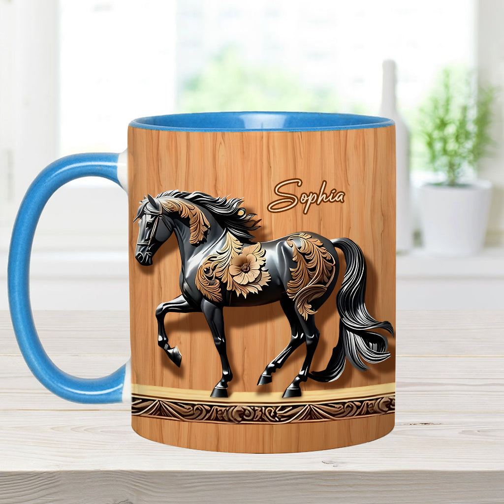 Black Horse - Personalized Horse Accent Mug