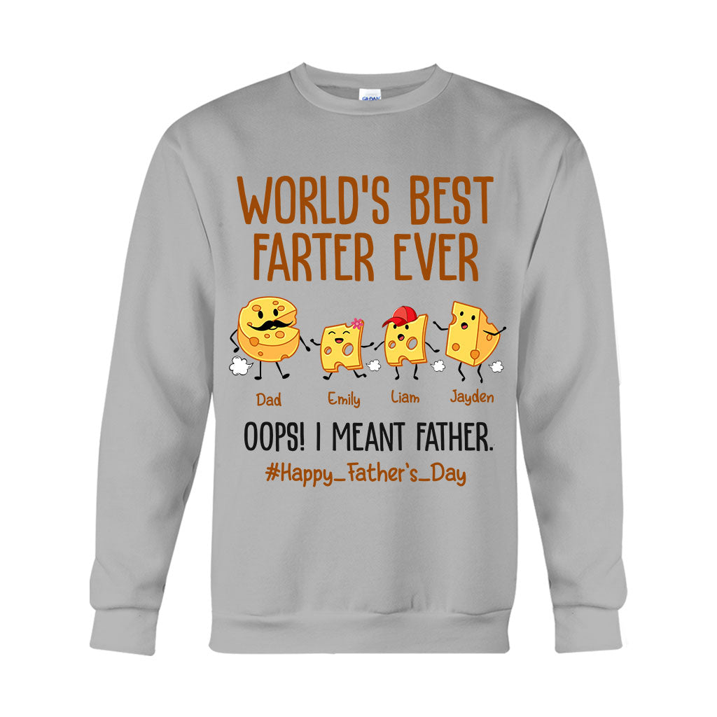 Der beste Furzer der Welt – Lustiger Käse – Personalisiertes Vater-T-Shirt und Hoodie