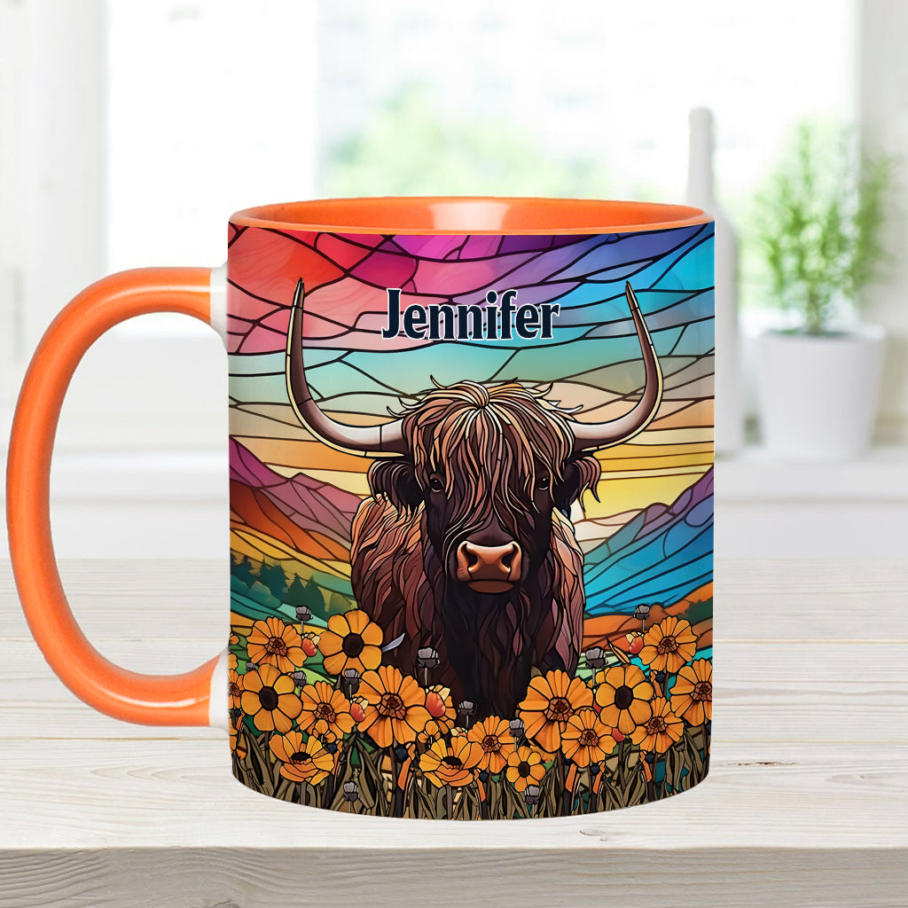 Love Highland Cow - Personalized Accent Mug