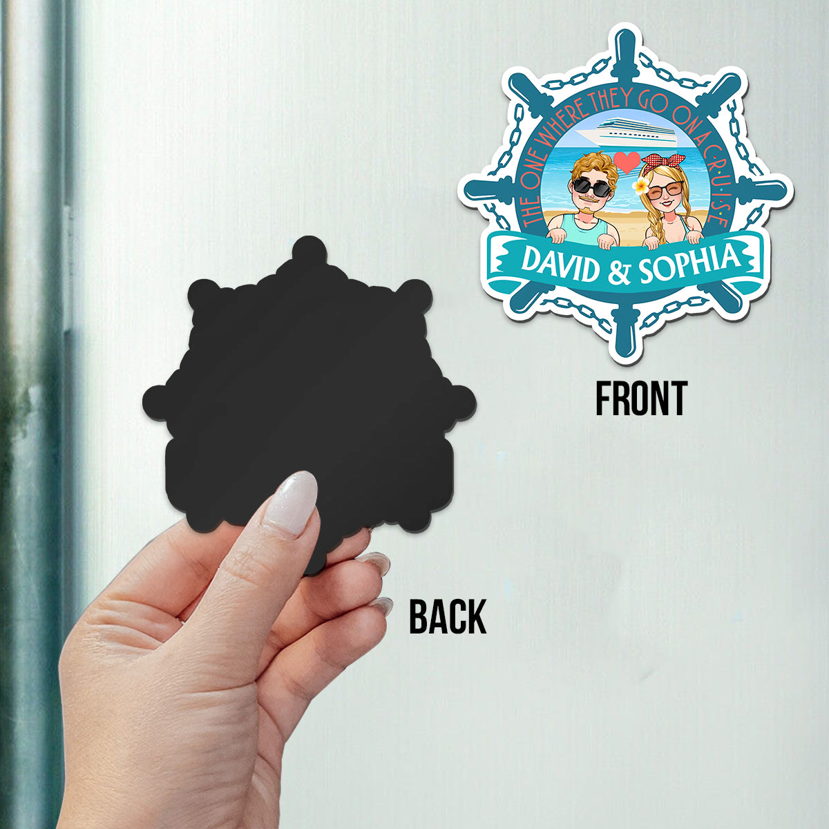Die Geschichte, in der sie eine Kreuzfahrt machen – personalisierter Kreuzfahrtmagnet