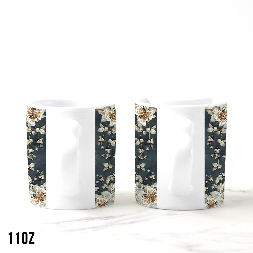 Bis dass der Tod uns scheidet – Personalisierte Tasse mit Totenkopf und passendem Herzgriff