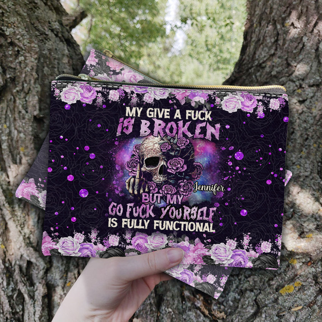 Mein "Scheiß drauf" ist kaputt, aber mein "Leck mich am Arsch" funktioniert einwandfrei – personalisierte Totenkopftasche