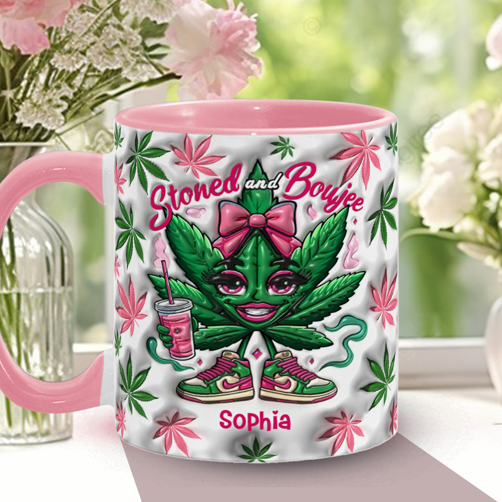 Stoned And Boujee - Personalized Weed Accent Mug
