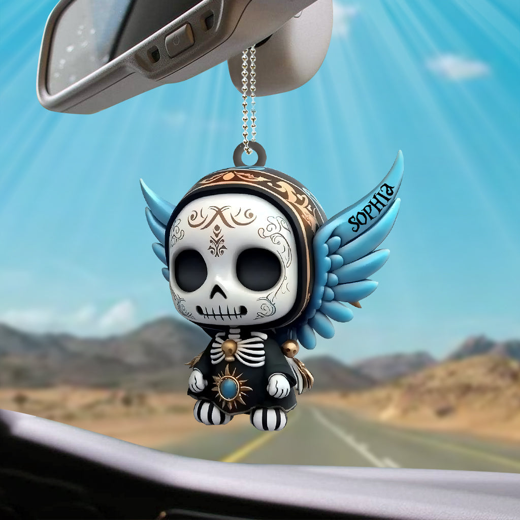 Tag der Toten, Día de Muertos – Personalisierter Totenkopf-Autoanhänger