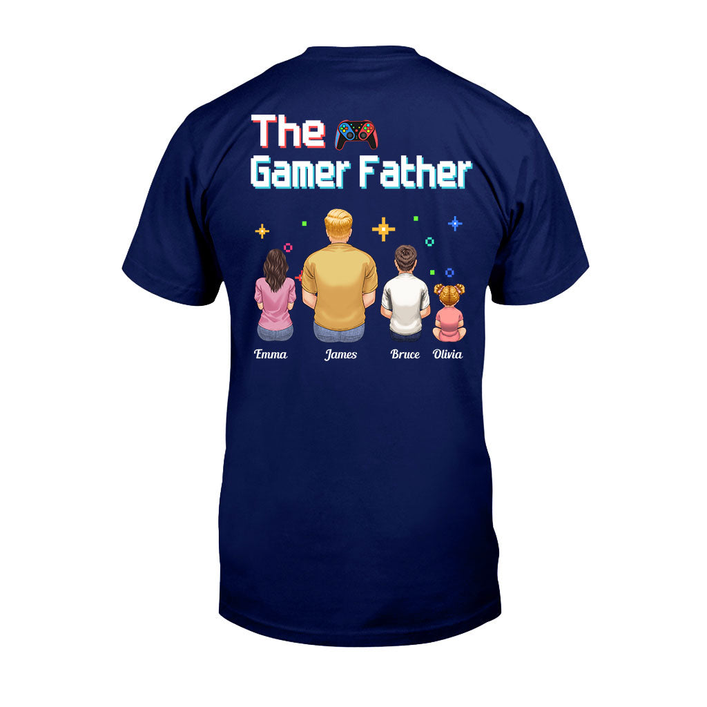 Der Gamer-Papa – Gaming-Vater für jeden Titel – Personalisiertes Videospiel-T-Shirt und Hoodie