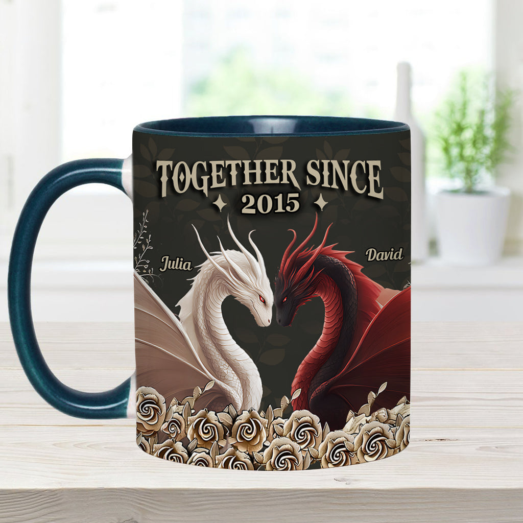 From Our First Kiss - Personalized Dragon Accent Mug