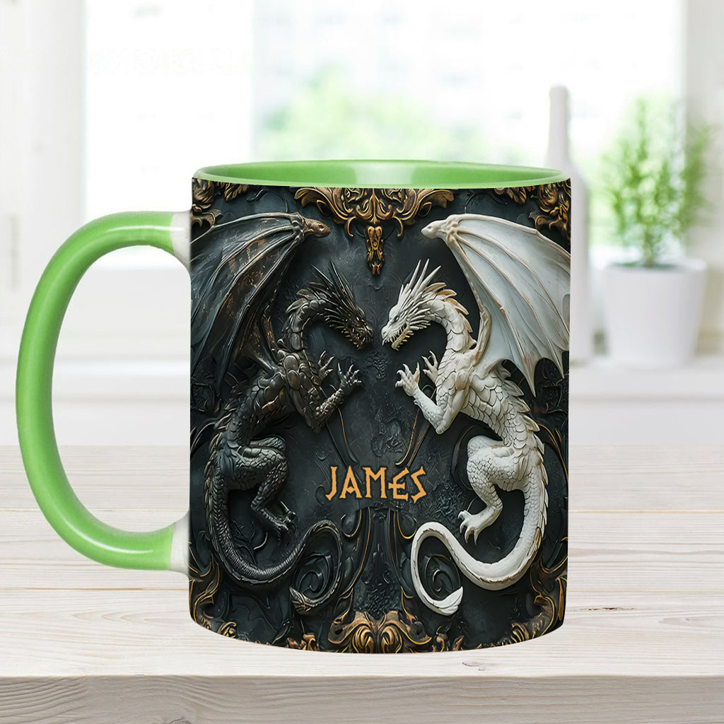 Personalisierte Tasse mit Drachenmotiv