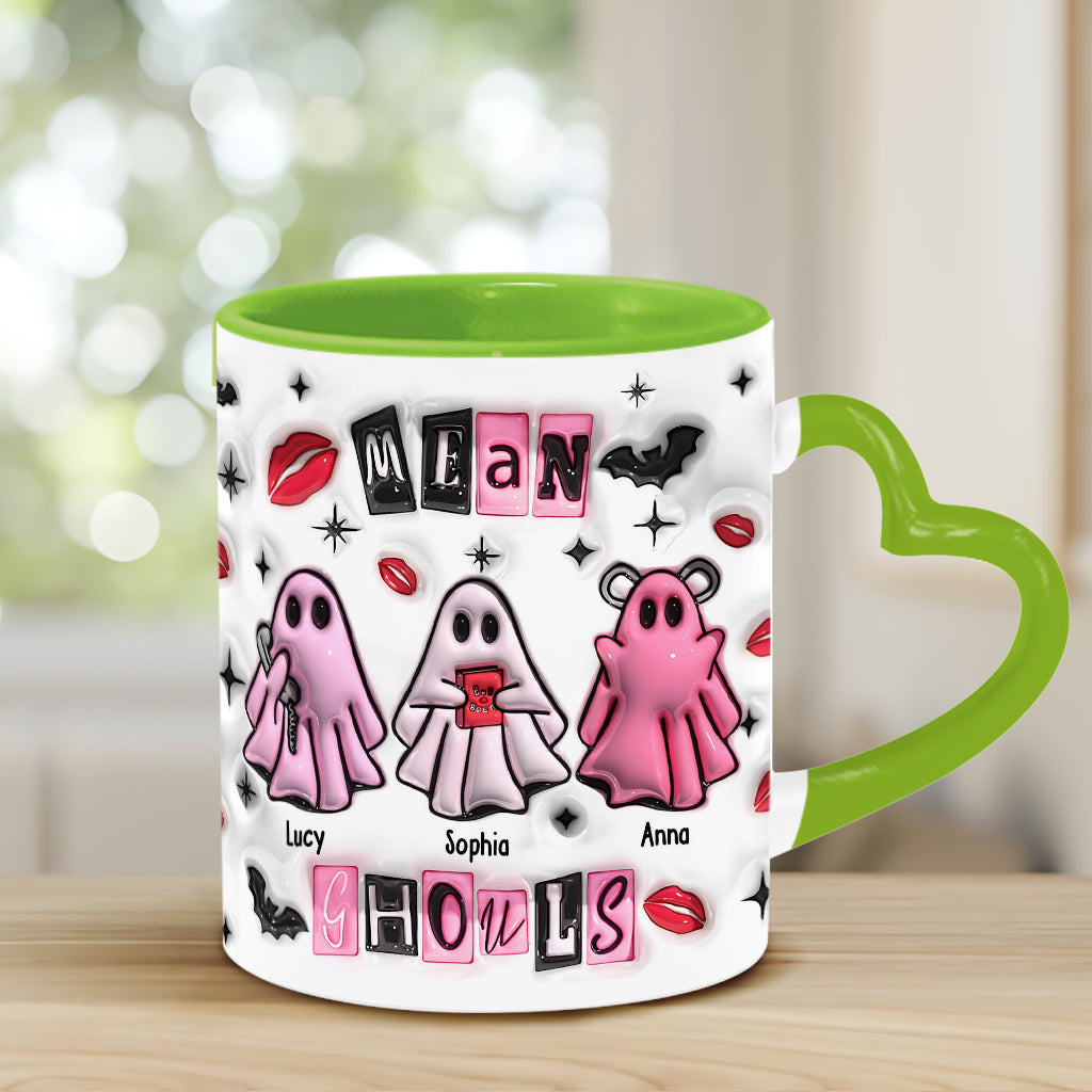 Mean Ghouls - Personalized Bestie Heart Handle Mug