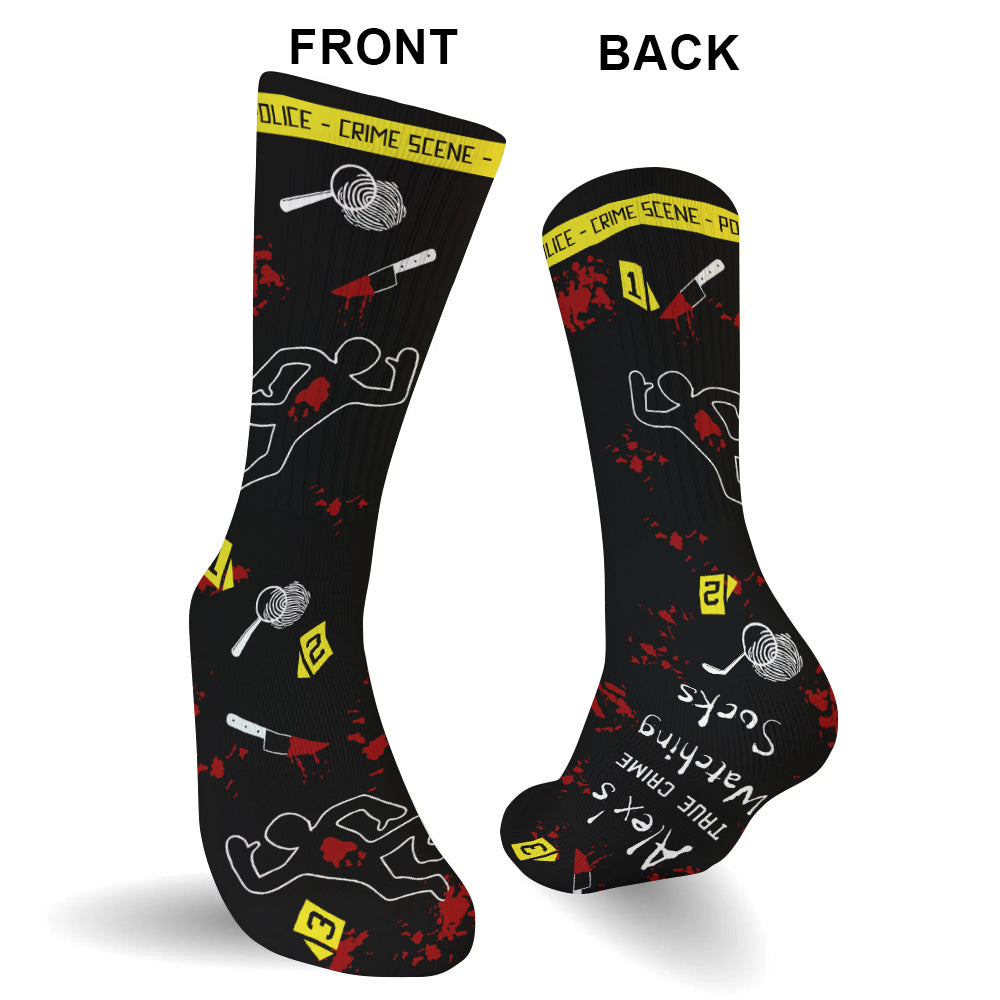 This Is My True Crime Watching Socks - Personalized Socks