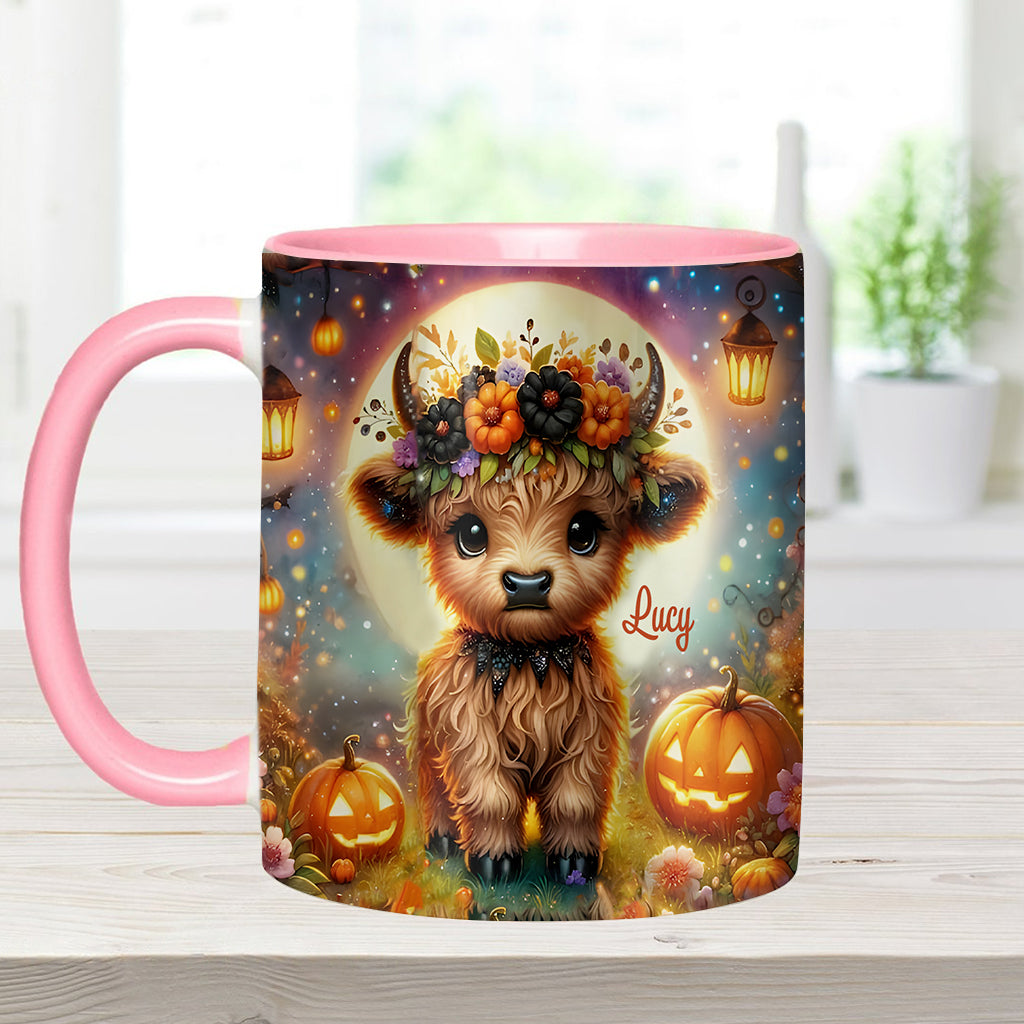Halloween-Hochlandkuh - Personalisierter Akzentbecher
