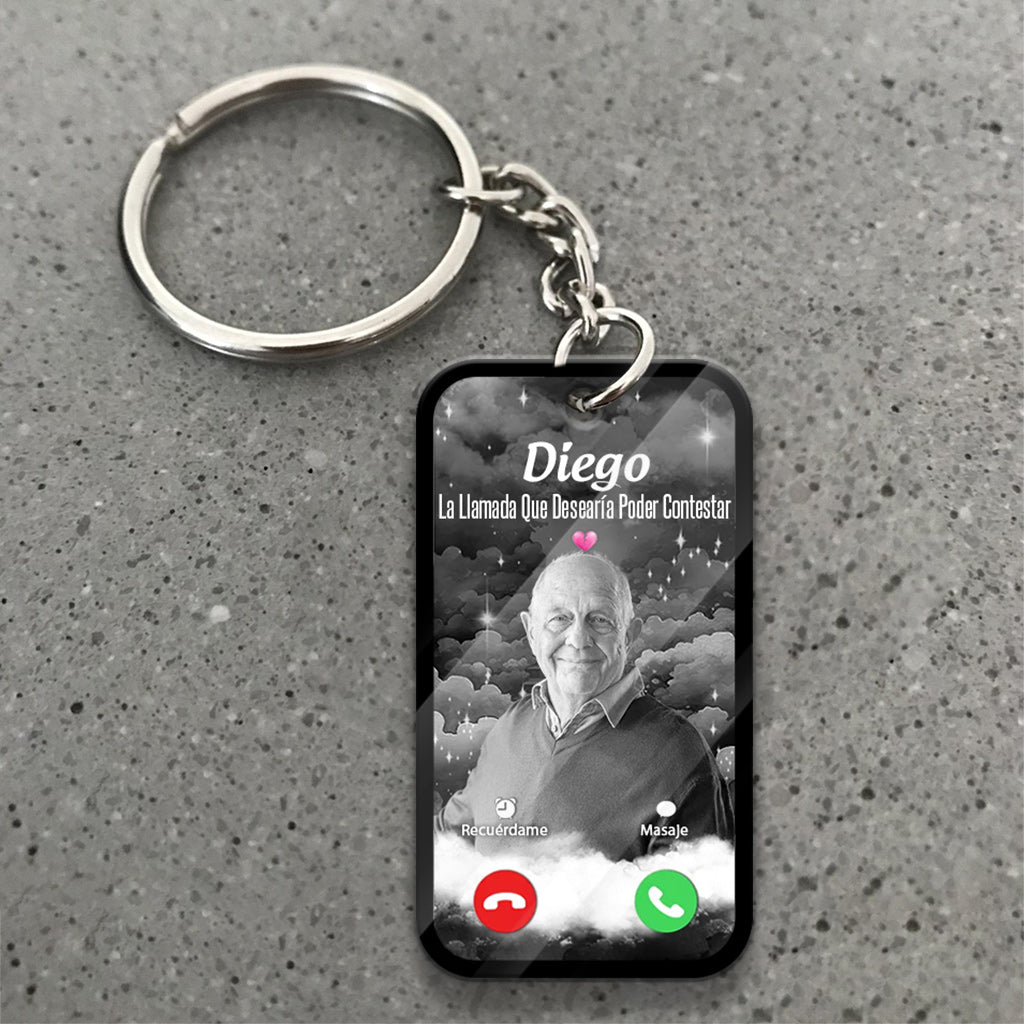 La Llamada Que Desearía Poder Contestar – Personalisierter Erinnerungs-Schlüsselanhänger