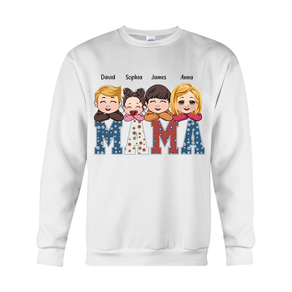 Amerikanische Mama – Beliebiger Titel, Vintage-Retro-Stil – Personalisiertes Mutter-T-Shirt und Hoodie