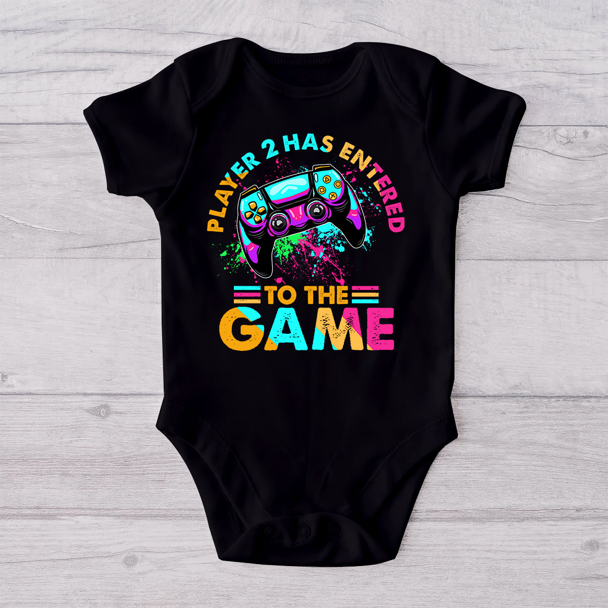 Werde zum Papa-Opa... - Personalisiertes Videospiel-T-Shirt und Babybody