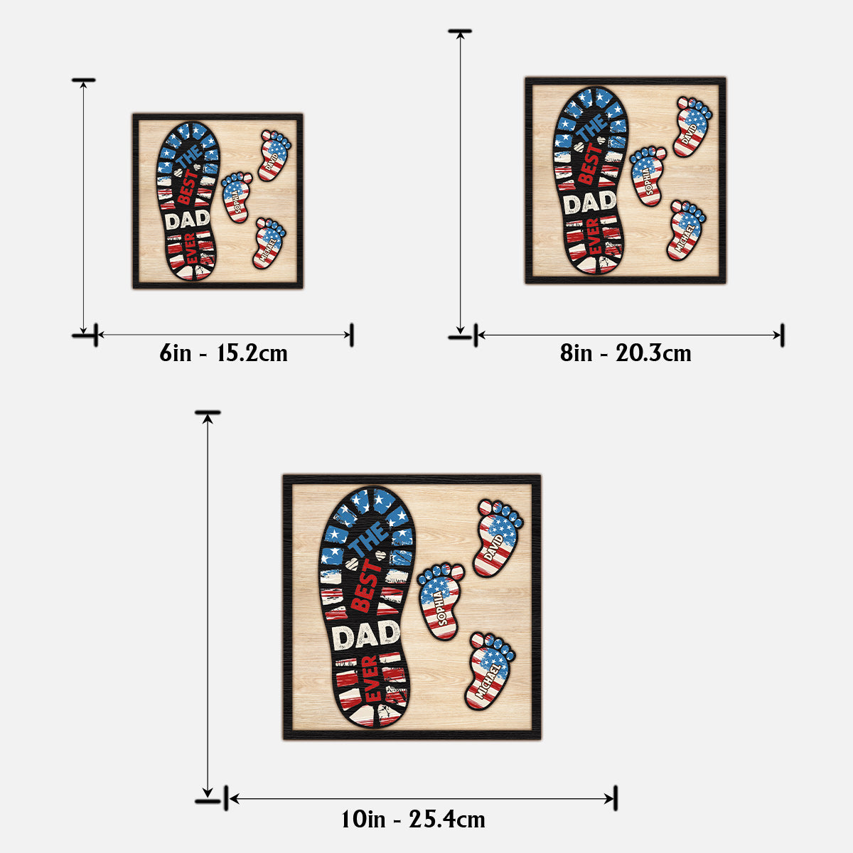 The Best Dad/ Grandpa... Ever - Personalized Father 2 Layered Wood Sign / Wood Plaque