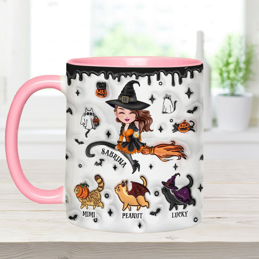 Halloween ist schöner mit einer Katze – Personalisierte Tasse mit Katzenmotiv