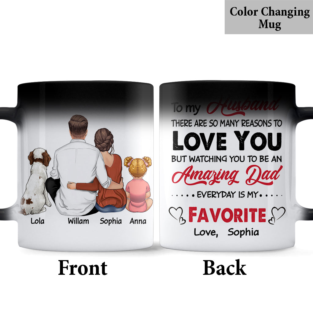 Es gibt so viele Gründe, dich zu lieben – personalisierte Tasse für Paare