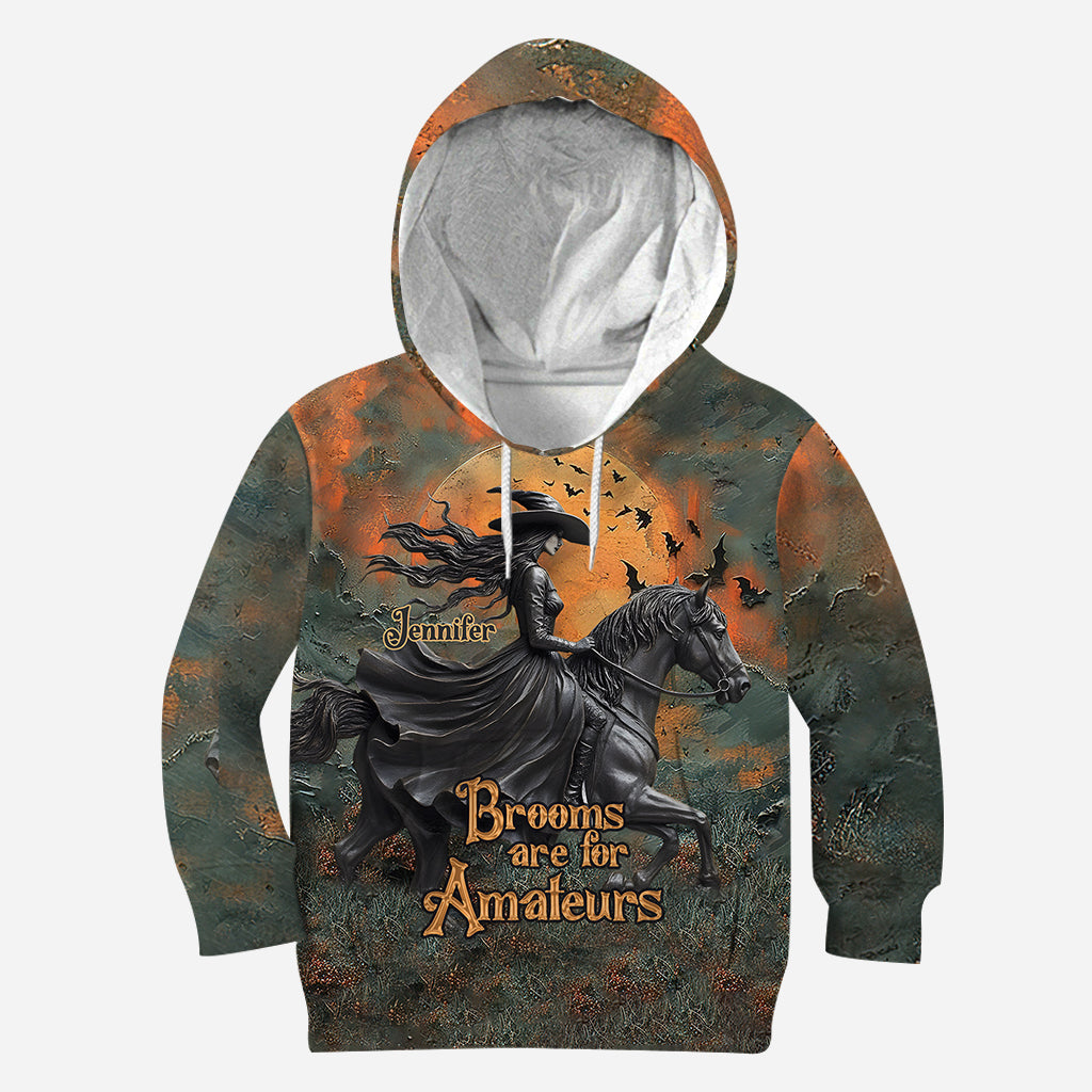 Besen sind was für Amateure – Personalisiertes Pferde-Shirt