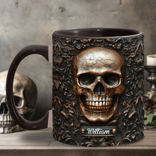 Totenkopf-Liebhaber – Personalisierte Tasse mit Totenkopf-Akzent