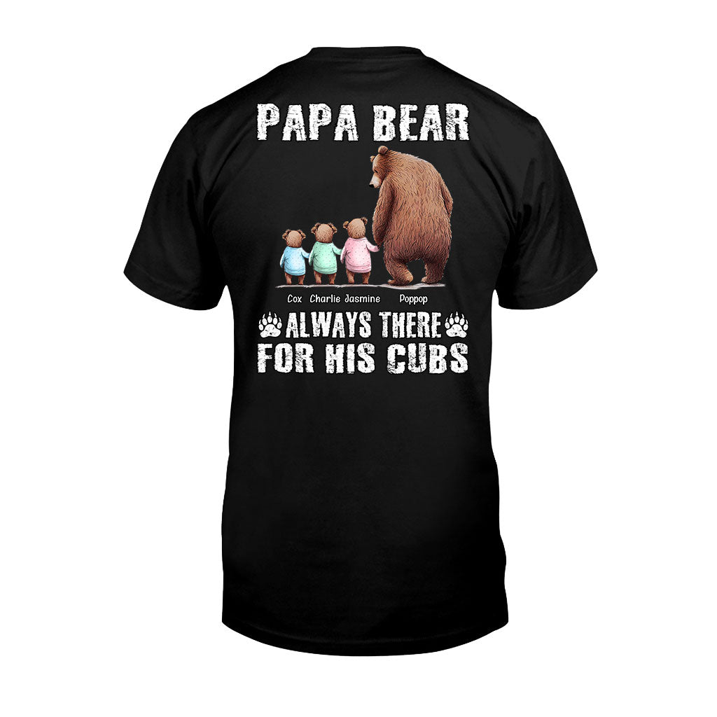 Papa Bär ist immer für seine Jungen da – Personalisiertes Vater-T-Shirt und Hoodie