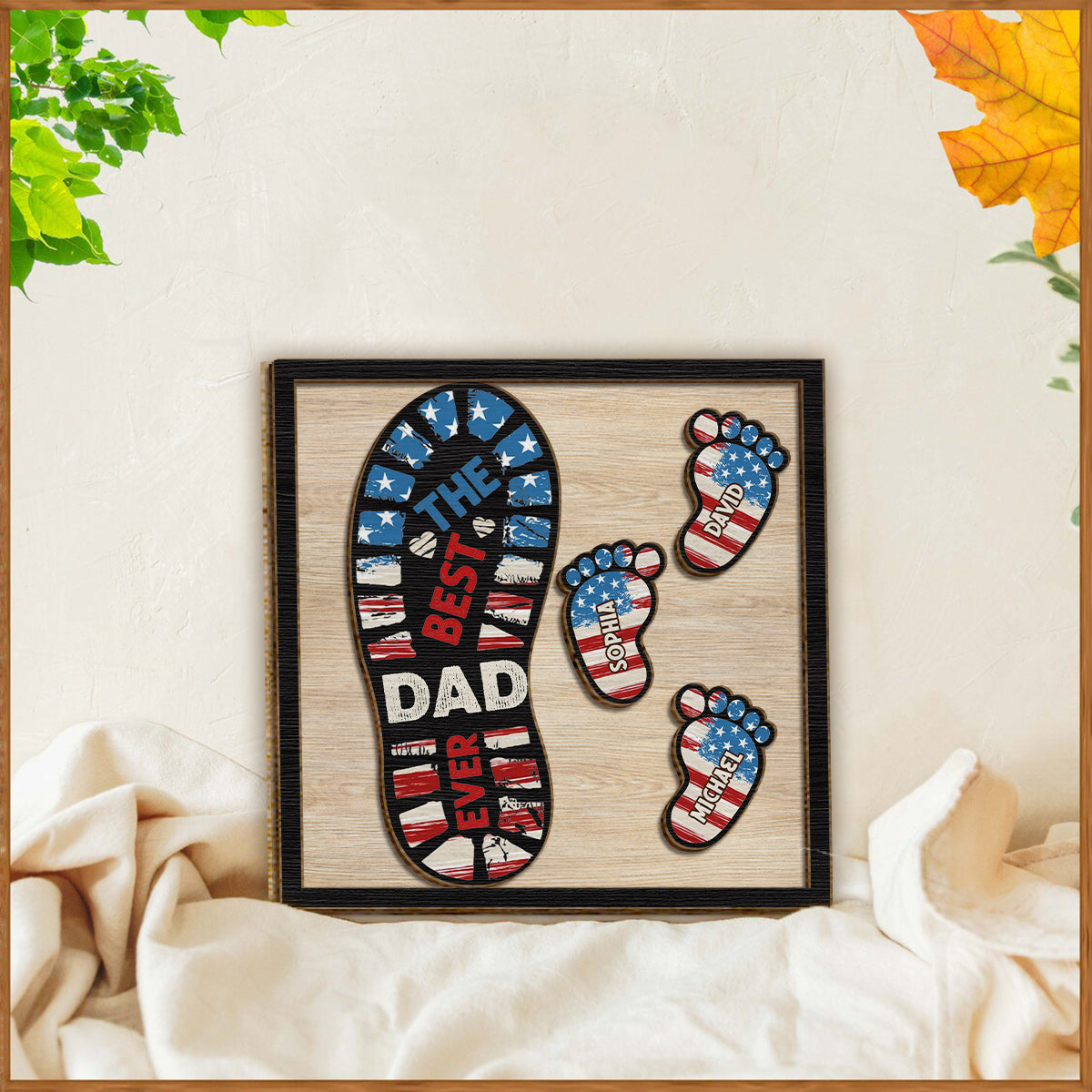 The Best Dad/ Grandpa... Ever - Personalized Father 2 Layered Wood Sign / Wood Plaque