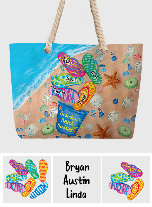 Omas Strandfreunde – Personalisierte Strandtasche für Oma