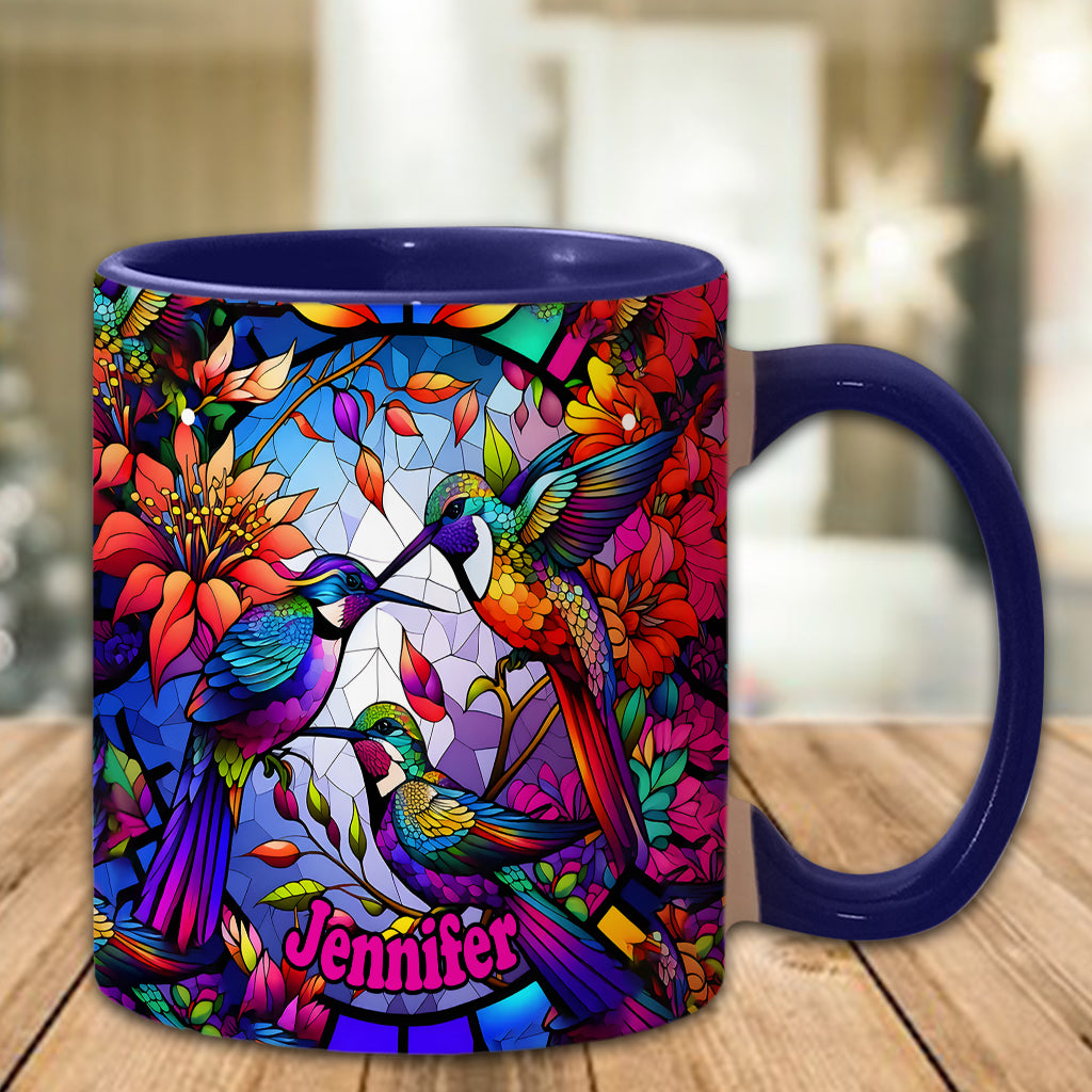 Personalisierte Tasse mit Kolibri-Motiv – ideal für alle, die Kolibris lieben.