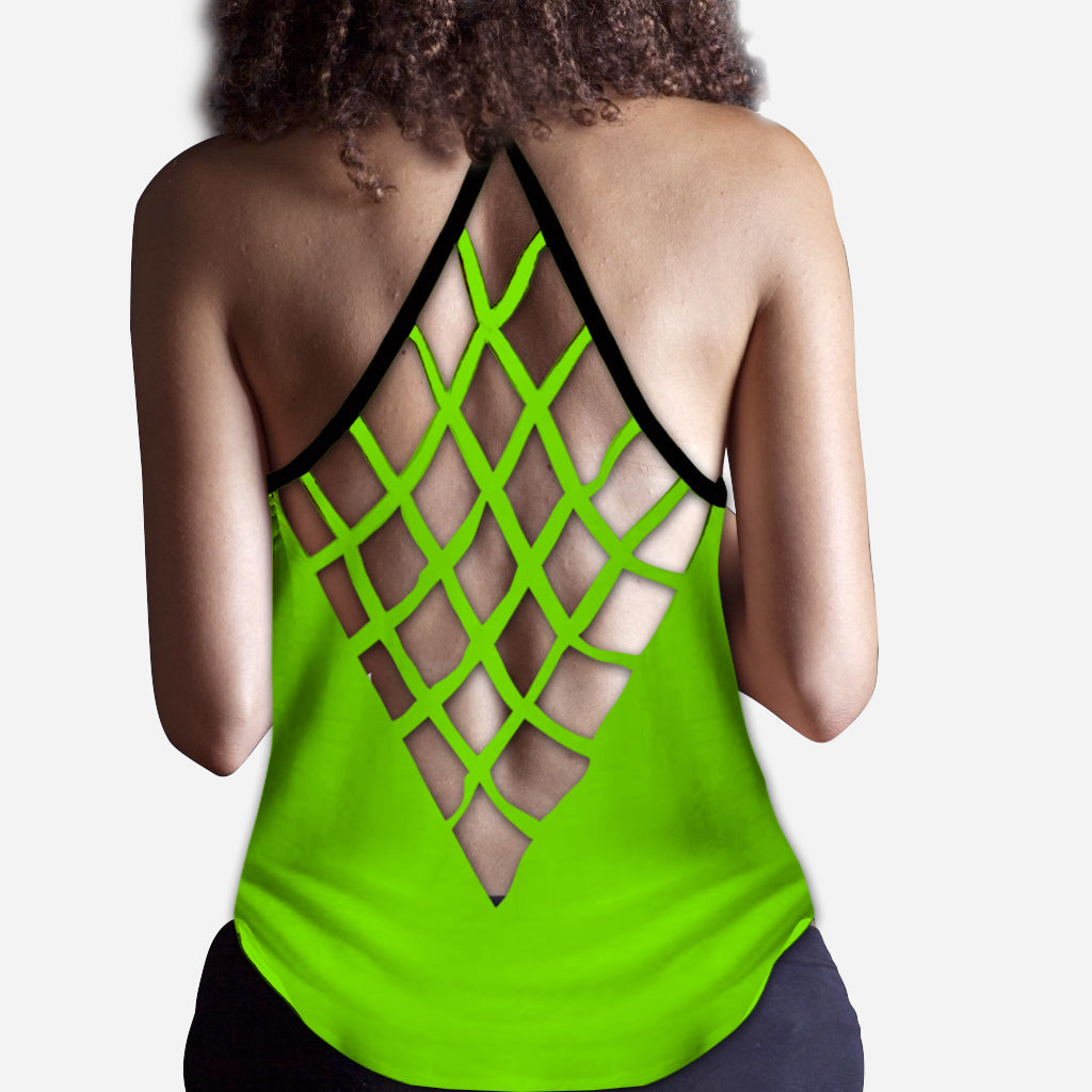 Grüne Hexe – Personalisiertes Tanktop mit Hexenkreuz
