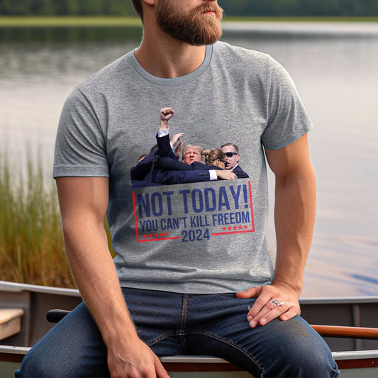 „Nicht heute“-T-Shirt, „Niemals aufgeben“-Shirt, „Kämpfe für Amerika“-T-Shirt, Retro-Rallye-Shirt, „Kämpfen, kämpfen, kämpfen“-Shirt