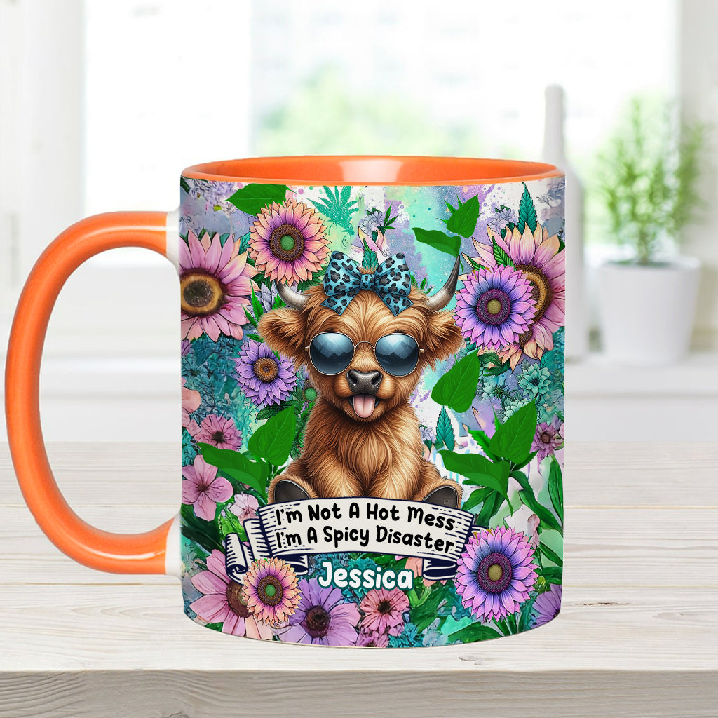 I'm Not A Hot Mess - Personalized Accent Mug
