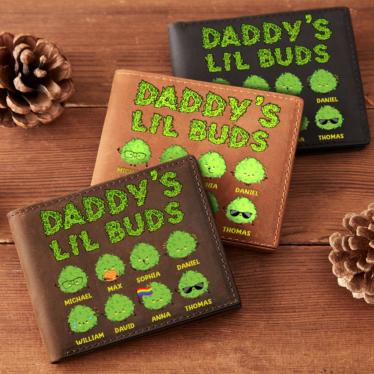 Dopest Dad Ever - Personalized Father Leather Wallet