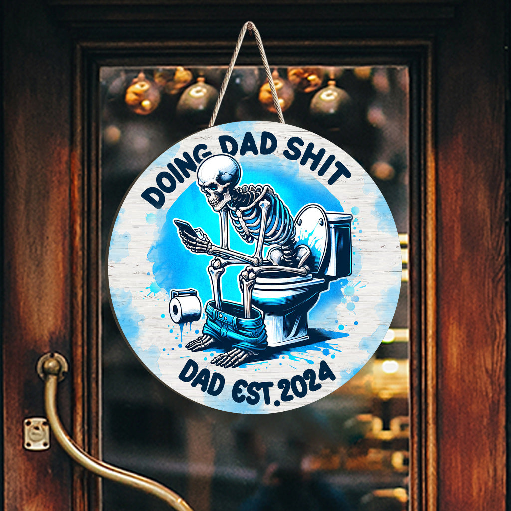 Papa/Opa/Großvater... Mist bauen - Personalisiertes Vater-Holzschild in individueller Form