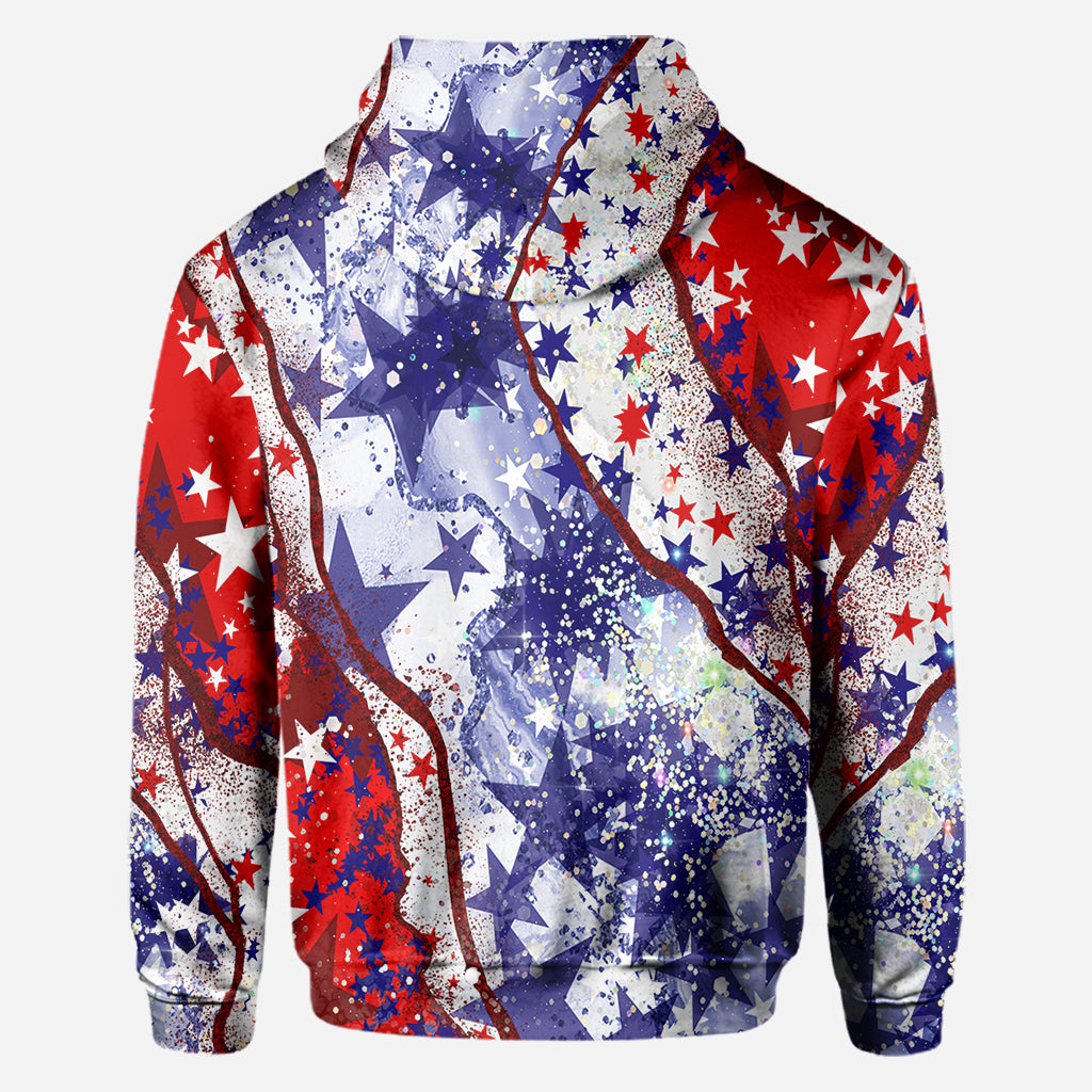 4th Of July Highland Cow - Personalized All Over Shirt